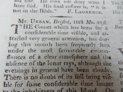 COMET ERSCHEINUNG DR POLE BRISTOL X1 Abstrakte Seite (1807