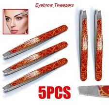 Professional Eyebrow Tweezers Slant Tip Precision Hair Tweezer for Men & Women