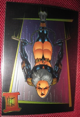 1996 KROME RAZOR METAL & FLESH CHROMIUM PROMO CARD #2 LETHAL STRIKE