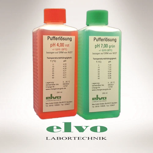 Pufferlösung / Eichlösung SET a` 250 ml pH4+pH7, Kalibrierlösung. - Bild 1 von 4