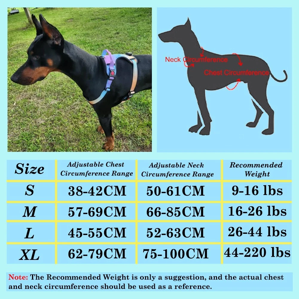 Dog Harness No-Pull Pet Adjustable Control Reflective No-Choke LED Light Vest Dog Harness No-Pull Pet Adjustable Control Reflective No-Choke LED Light Vest