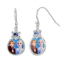 NIB Disney Frozen II Sterling Silver Elsa Anna Dangle Earrings SR 100