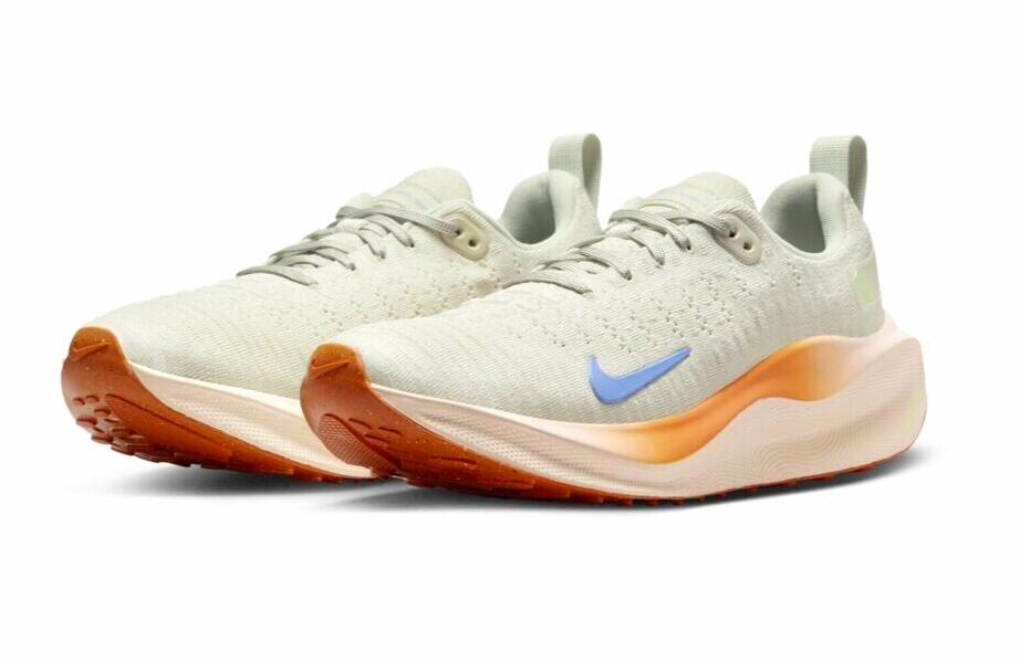 Nike ReactX Infinity Run 4 Sea Glass Safety Orange Size 10 Running Shoes