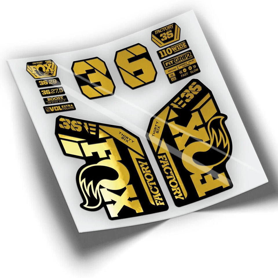 - SENZA MARCHIO/GENERICO - WP429 ADESIVI COMPATIBILI FORCELLA FOX 36 FACTORY EBIKE 2021 2024 COLORI STICKER