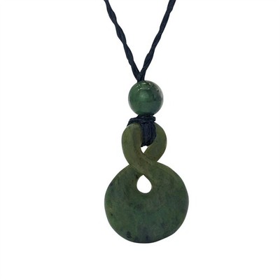 81stgeneration Geschnitzte Nephrit Jade Einzelne Pikorua Anhänger Halskette