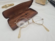 Vintage Algha NH10 Round Glasses 12kt GF Rolled Gold NHS Spectacles Frame 45mm