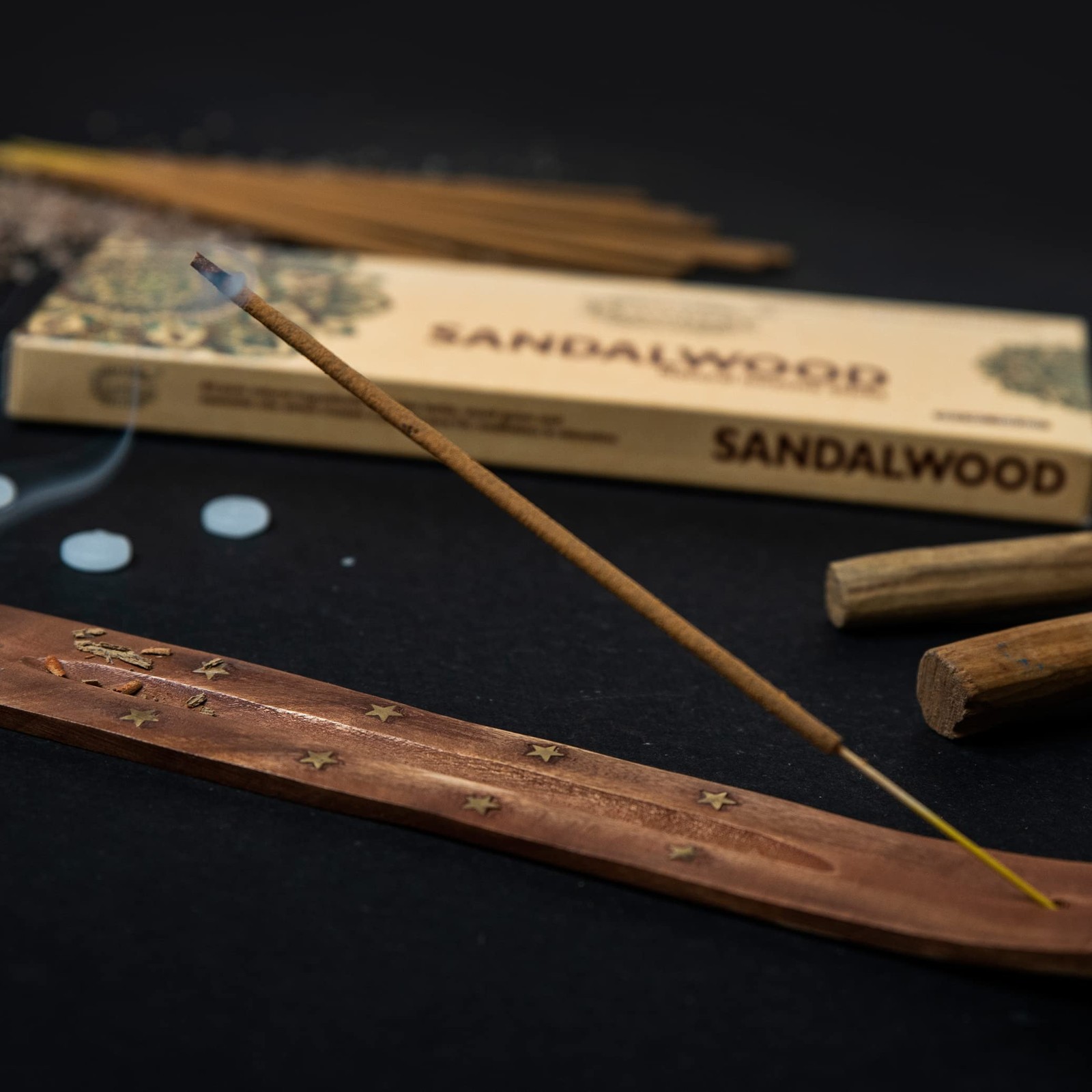 Sandalwood Incense Sticks 100 Gm Pack-100% Pure Organic Natural Hand Rolled f...