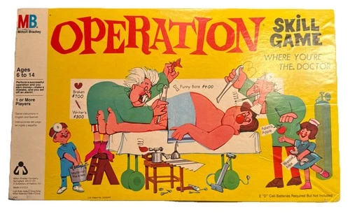 Vintage 1965 Milton Bradley Operation Skill Game Complete Set Never Played