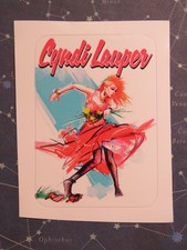 3.5" Music STICKER  CYNDI LAUPER: Queens, New York Singer, Songwriter, Actress