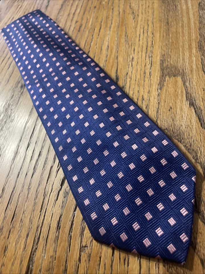 Corbata de seda tejida geométrica Paul Smith usada en excelente estado de diseñador hecha en Italia Foto 2 de 4