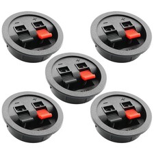 Push Type Speaker Terminal Board 5 PCS Round Pressfit Terminal Wire Cup Conne...