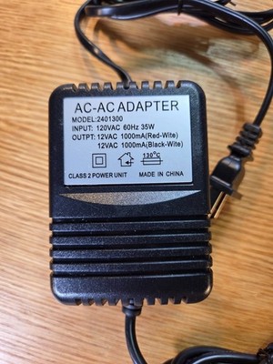 AC-AC Adaptor Input 120V 60Hz 35W Output 12Vac 1000MA Class-2 Power Unit NEW