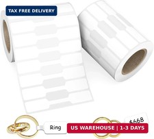 1000Pcs Jewelry Price Tags Stickers Roll for Necklace Ring Display Labels, Blank