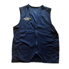 Proud Walmart Associate Vest Mens M Navy Blue Zip Front Mesh Uniform Pockets