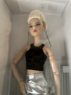 Barbie Signature Looks Model #8 Blonde Pixie Cut Black and Silver Outfit HCB78