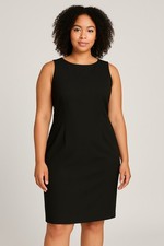 Studio By London Times Black Sleeveless Sheath Dress Size 10 NWT