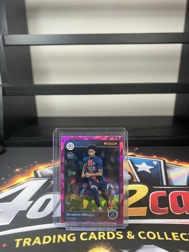 2024-25 Topps Merlin Uefa Club Competitions - Ibrahim Mbaye Pink  /199 (RC)