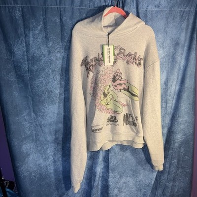 Triple Sevens Surf Bear Graphic Gray Hoodie Pullover