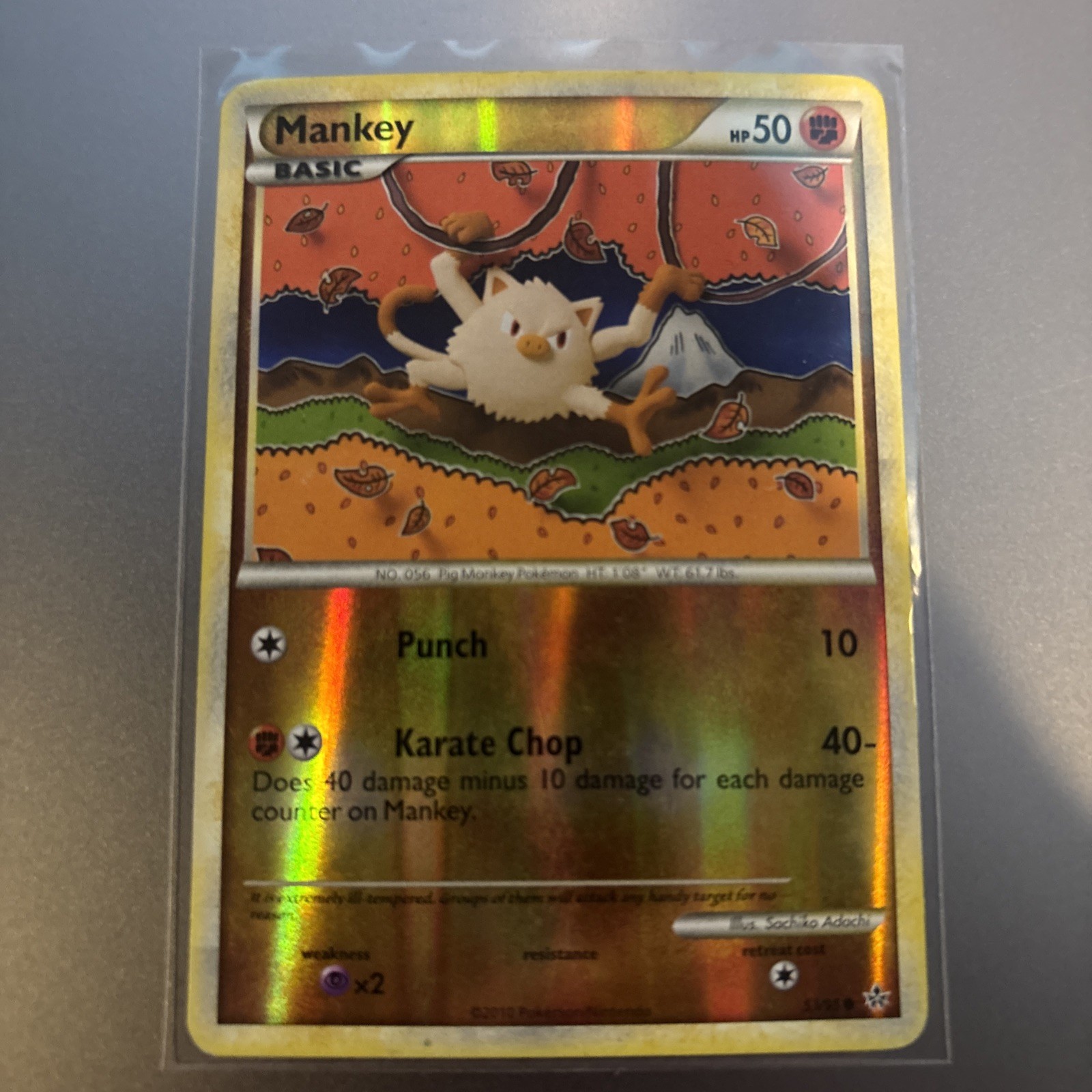 Mankey 53/95 Unleashed Reverse Holo