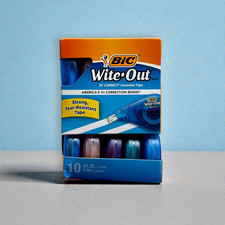 BIC  Wite-Out  Brand EZ Correct  Correction Tape, White, 10 Pack