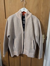 Image of Fleece Lined knitted Full Zip Jumper L