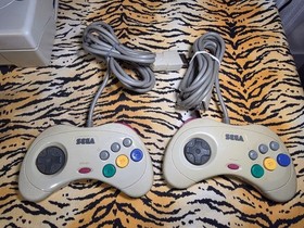 SEGA SATURN HST-3220 Japanese Retro Game Console Full Set Tested Working Japan