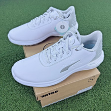 Puma Phantomcat Nitro Sneaker Men&rsquo;s White Silver Feather Gray Golf Shoes Lace-Up