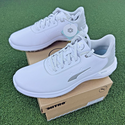 Puma Phantomcat Nitro Sneaker Men s White Silver Feather Gray Golf Shoes Lace-Up