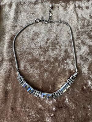 Vintage 30s Doso Esha Randel Randel Shreiber & Hiller Diamante & silver Necklace