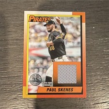 Topps 2025 Series 1 1990 Baseball Relics Paul Skenes Relic #T90R-PS Pirates