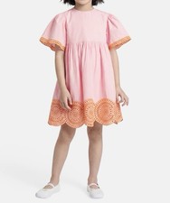 Stella McCartney Kids Popeline Organic Cotton Short Sleeve Dress Girls Sz 5 New