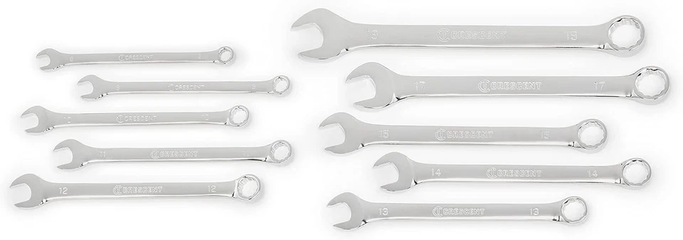 Crescent 10 Piece 12 Point Metric Combination Wrench Set - CCWS3-05 Chrome - Image 2 of 4