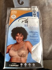 New Playtex 18 Hour Ultimate Lift n Support Wire free Bra 4745 White 42DDD