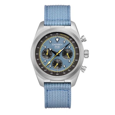 CADISEN Titanium TI-7 Multisync Midnight Blue Chrono Watch Seiko Movement