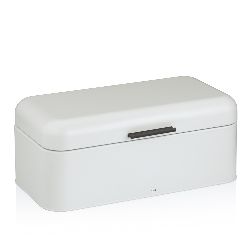 Boite à pain Frisca blanc mat en métal 43x23 cm pour cuisine