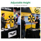 WinSpin 24" Floor Stand Modular Prize Wheel w/ 12 PCS Backup Panels Black Yellow — photo 4