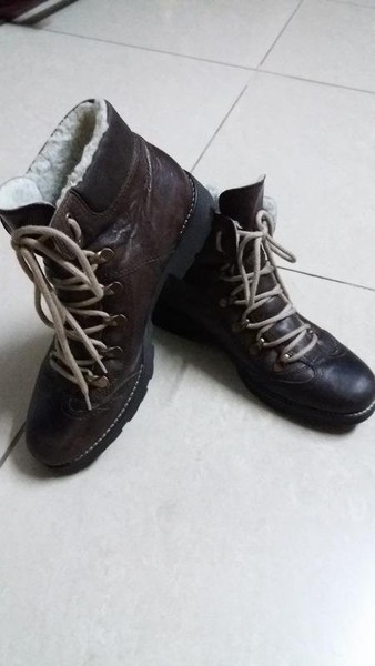 Women Gabor Boots Brown Leather 39 #7T97