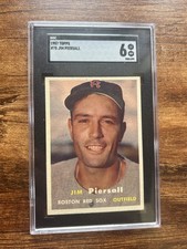 1957 Topps #75 Jimmy Piersall SGC 6 Boston Red Sox