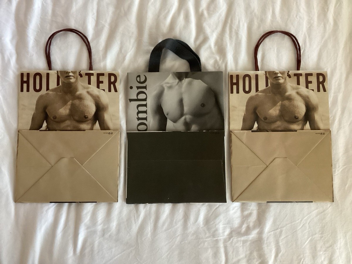 One Vintage Abercrombie and 2 Hollister Sexy Male Model Shopping