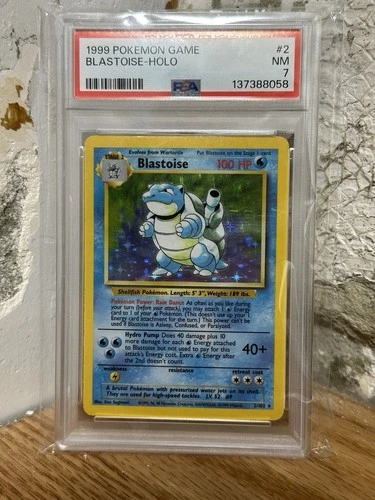 PSA 7 Blastoise Base Set Unlimited Holo 2/102 Pokemon TCG