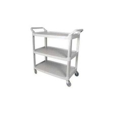 Winco UC-3019G 41 Plastic Bus Cart, 3 Shelf, 400 lb. Capacity