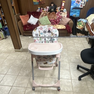 Peg Perego Prima Pappa Zero 3 High Chair Pink w/ Removable Tray Harness