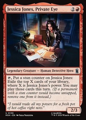 MTG Magic MSH Marvel Super Heroes - 1x EN NM 0139 U Jessica Jones, Private Eye
