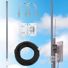 Tellegloww 1090MHz ADS-B Antenna Fiberglass 12dbi 45 inch with silver