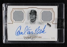 2020 Topps Dynasty Dual Relics Gold 1/1 Carlton Fisk #ADR-CF Auto HOF 00em