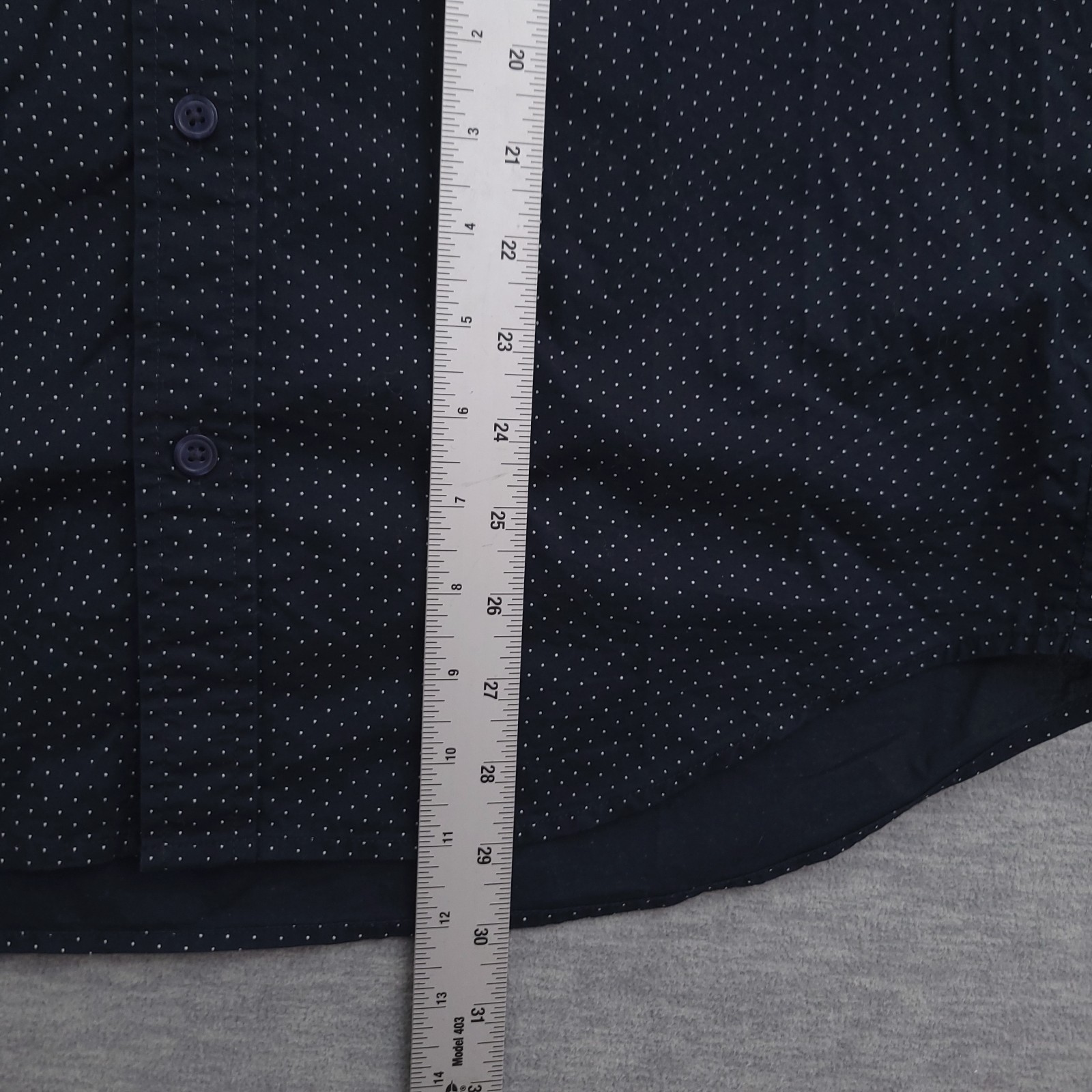 Outerknown Shirt Mens Large Blue Polka Dot Organic Cotton Button Up Casual