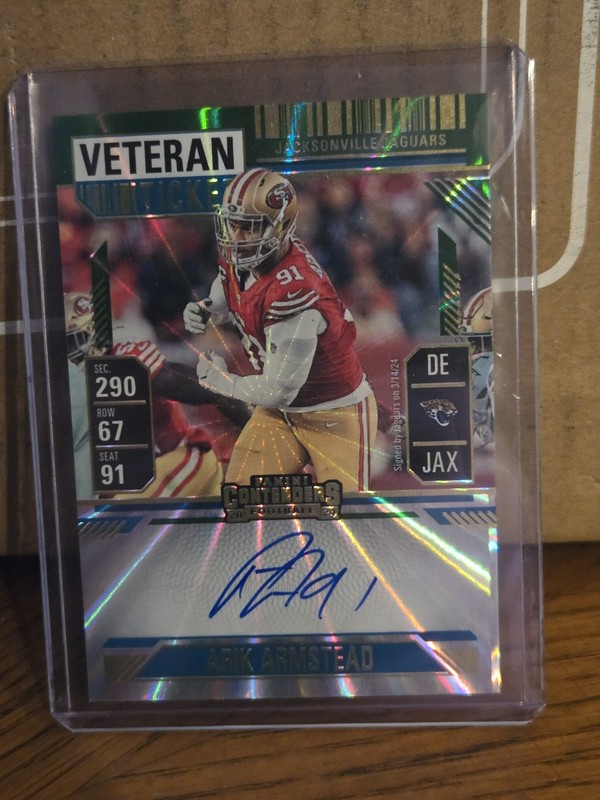 2022 Arik Armstead Hard Auto Inscription Veteran Ticket 