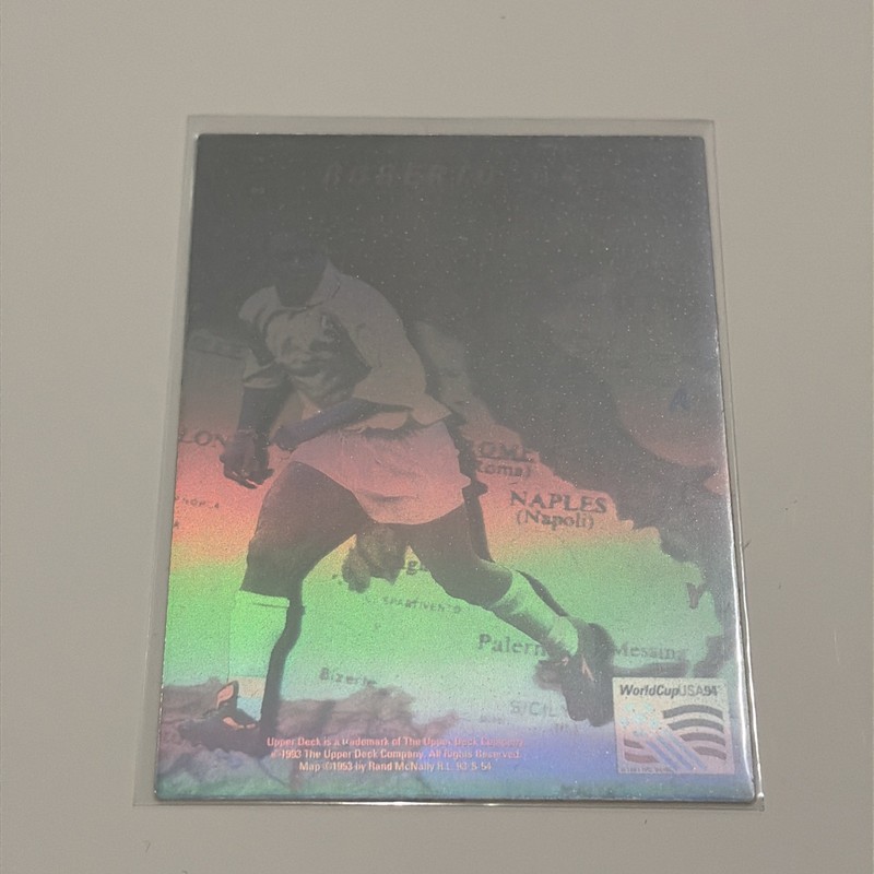 1993 Upper Deck World Cup 94' Preview English Roberto Baggio Hologram