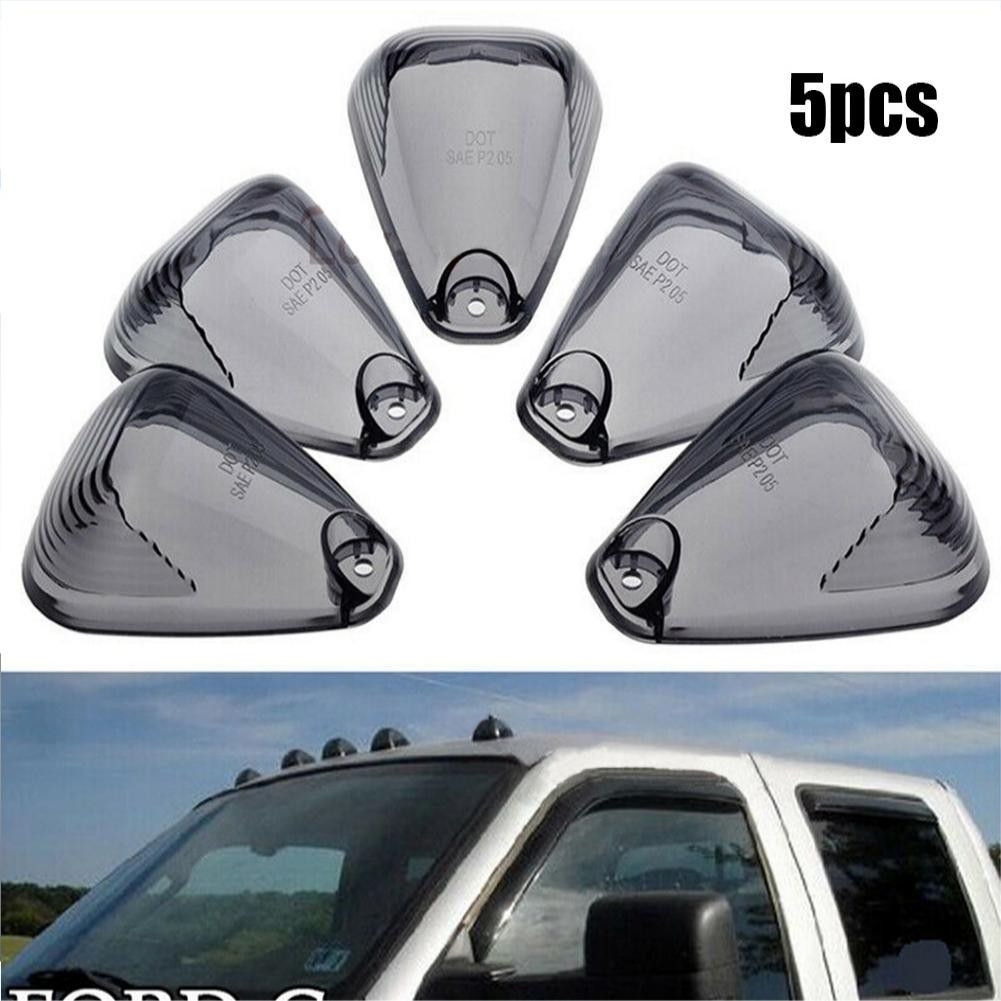 5-Piece Durable ABS Plastic Smoke Cab Roof Running Light Covers