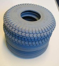 1 Set of 4 Tyres 260x85 3.00-4 Grey Mobility Scooter Tyre 300x4 (2 Block 2 Rib)